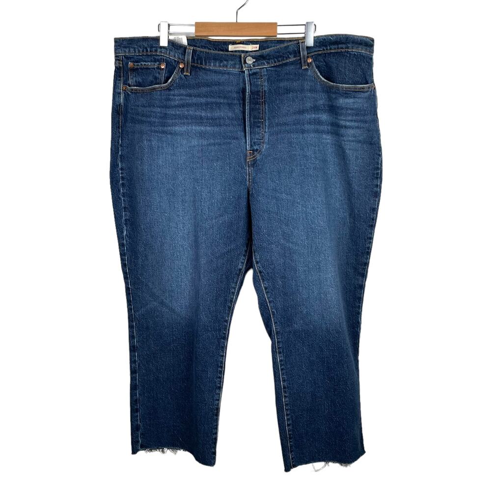Levi's Wedgie Straight Jeans High Waist Medium Wash Size 24W NEW Premium Denim